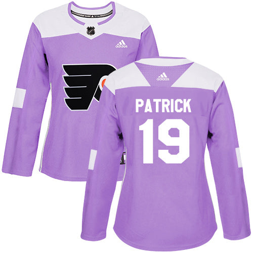 Adidas Philadelphia Flyers 19 Nolan Patrick Purple Authentic Fights Cancer Womens Stitched Nhl Jersey