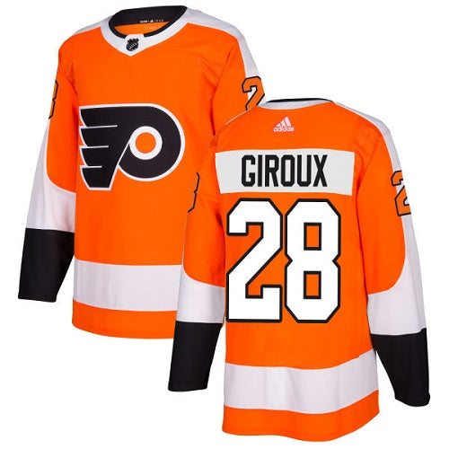 Adidas Philadelphia Flyers 28 Claude Giroux Orange Home Authentic Stitched Nhl Jersey
