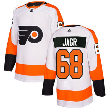 Adidas Philadelphia Flyers 68 Jaromir Jagr White Authentic Stitched Nhl Jersey