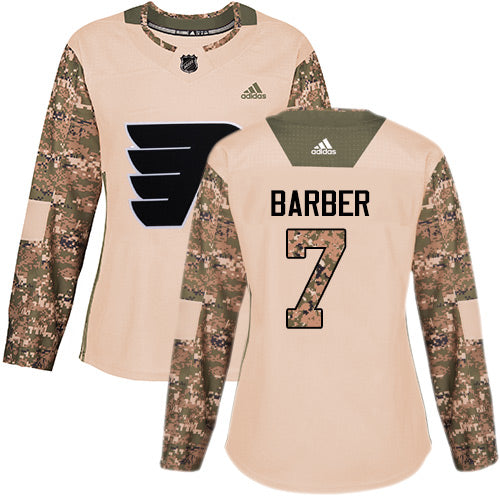 Adidas Philadelphia Flyers 7 Bill Barber Camo Authentic 2017 Veterans Day Womens Stitched Nhl Jersey
