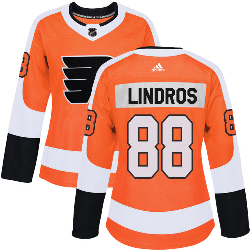 Adidas Philadelphia Flyers 88 Eric Lindros Orange Home Authentic Womens Stitched Nhl Jersey