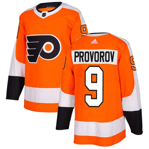Adidas Philadelphia Flyers 9 Ivan Provorov Orange Home Authentic Stitched Nhl Jersey