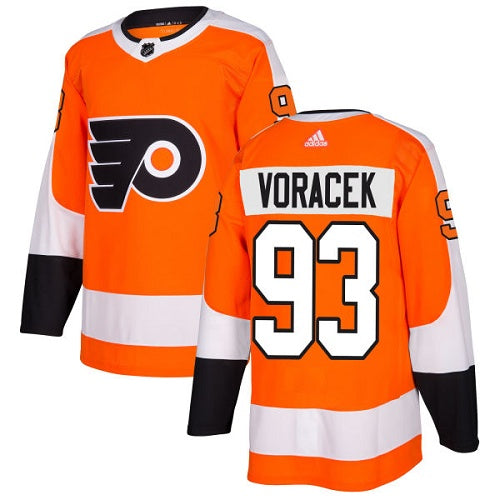 Adidas Philadelphia Flyers 93 Jakub Voracek Orange Home Authentic Stitched Nhl Jersey
