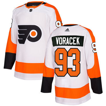 Adidas Philadelphia Flyers 93 Jakub Voracek White Authentic Stitched Nhl Jersey