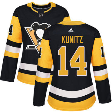 Adidas Pittsburgh Penguins 14 Chris Kunitz Black Home Authentic Womens Stitched Nhl Jersey