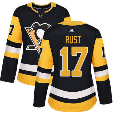 Adidas Pittsburgh Penguins 17 Bryan Rust Black Home Authentic Womens Stitched Nhl Jersey