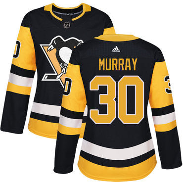 Adidas Pittsburgh Penguins 30 Matt Murray Black Home Authentic Womens Stitched Nhl Jersey