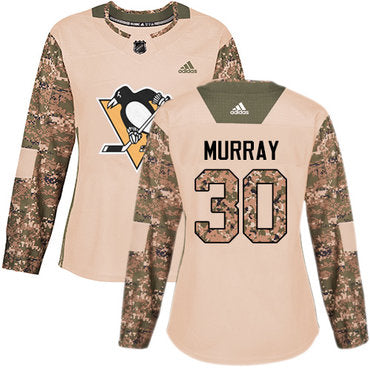 Adidas Pittsburgh Penguins 30 Matt Murray Camo Authentic 2017 Veterans Day Womens Stitched Nhl Jersey