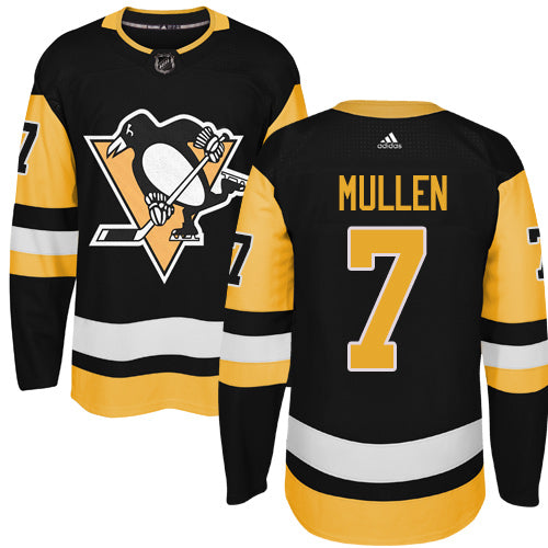 Adidas Pittsburgh Penguins 7 Joe Mullen Black Alternate Authentic Stitched Nhl Jersey