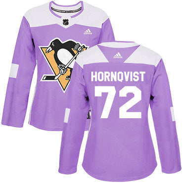 Adidas Pittsburgh Penguins 72 Patric Hornqvist Purple Authentic Fights Cancer Womens Stitched Nhl Jersey