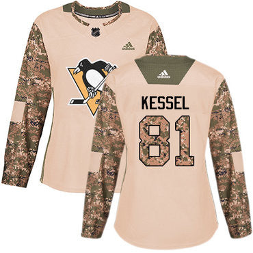 Adidas Pittsburgh Penguins 81 Phil Kessel Camo Authentic 2017 Veterans Day Womens Stitched Nhl Jersey