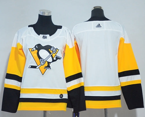 Adidas Pittsburgh Penguins Blank White Road Authentic Womens Stitched Nhl Jersey