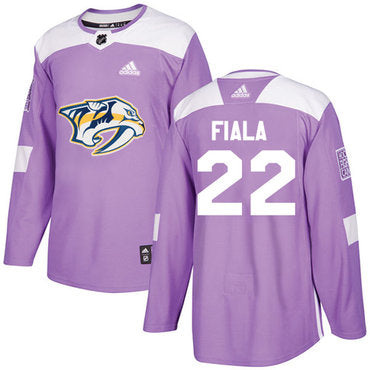 Adidas Predators 22 Kevin Fiala Purple Authentic Fights Cancer Stitched Nhl Jersey