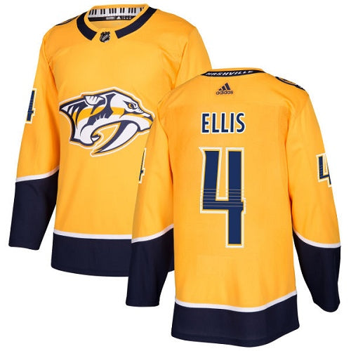 Adidas Predators 4 Ryan Ellis Yellow Home Authentic Stitched Nhl Jersey