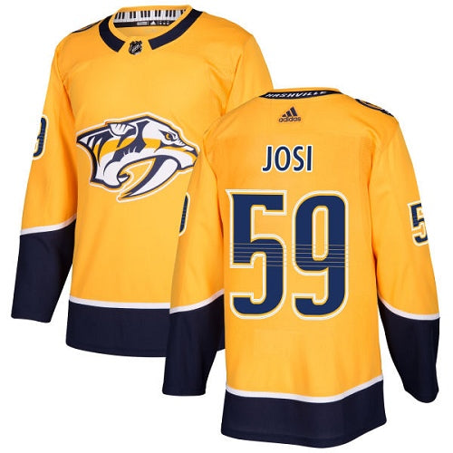 Adidas Predators 59 Roman Josi Yellow Home Authentic Stitched Nhl Jersey