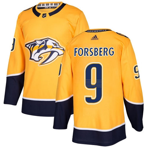 Adidas Predators 9 Filip Forsberg Yellow Home Authentic Stitched Nhl Jersey