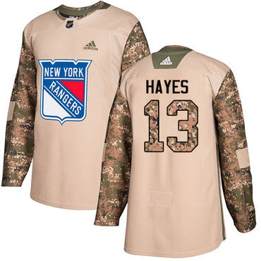 Adidas Rangers 13 Kevin Hayes Camo Authentic 2017 Veterans Day Stitched Nhl Jersey