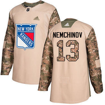 Adidas Rangers 13 Sergei Nemchinov Camo Authentic 2017 Veterans Day Stitched Nhl Jersey
