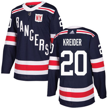 Adidas Rangers 20 Chris Kreider Navy Blue Authentic 2018 Winter Classic Stitched Nhl Jersey