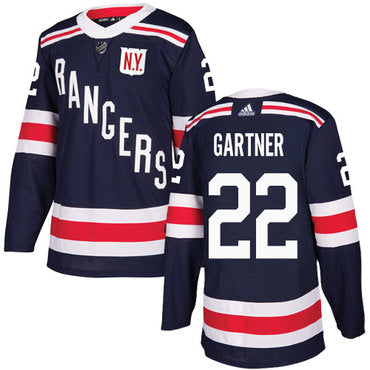 Adidas Rangers 22 Mike Gartner Navy Blue Authentic 2018 Winter Classic Stitched Nhl Jersey