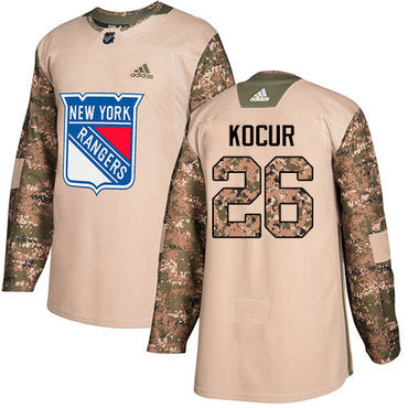 Adidas Rangers 26 Joe Kocur Camo Authentic 2017 Veterans Day Stitched Nhl Jersey