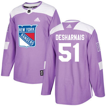 Adidas Rangers 51 David Desharnais Purple Authentic Fights Cancer Stitched Nhl Jersey