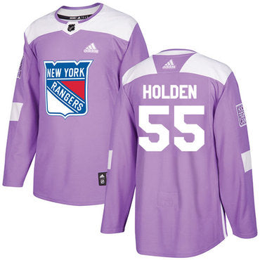 Adidas Rangers 55 Nick Holden Purple Authentic Fights Cancer Stitched Nhl Jersey