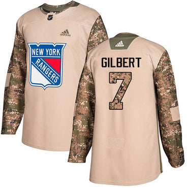 Adidas Rangers 7 Rod Gilbert Camo Authentic 2017 Veterans Day Stitched Nhl Jersey