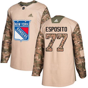Adidas Rangers 77 Phil Esposito Camo Authentic 2017 Veterans Day Stitched Nhl Jersey