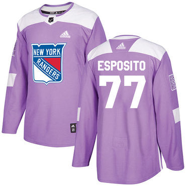 Adidas Rangers 77 Phil Esposito Purple Authentic Fights Cancer Stitched Nhl Jersey