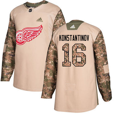 Adidas Red Wings 16 Vladimir Konstantinov Camo Authentic 2017 Veterans Day Stitched Nhl Jersey