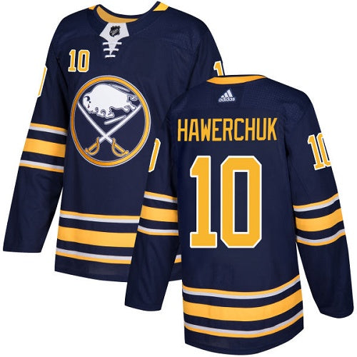 Adidas Sabres 10 Dale Hawerchuk Navy Blue Home Authentic Stitched Nhl Jersey
