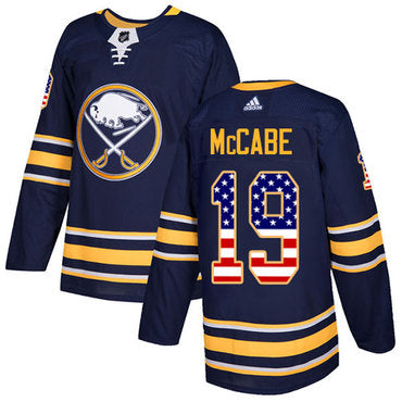 Adidas Sabres 19 Jake Mccabe Navy Blue Home Authentic Usa Flag Stitched Nhl Jersey