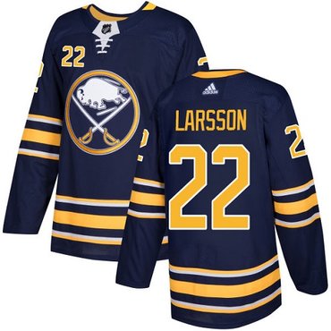 Adidas Sabres 22 Johan Larsson Navy Blue Home Authentic Stitched Nhl Jersey