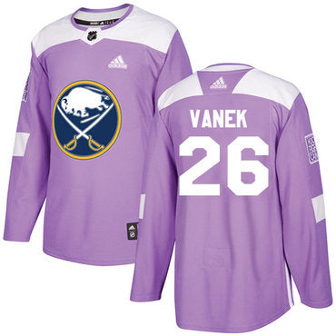 Adidas Sabres 26 Thomas Vanek Purple Authentic Fights Cancer Stitched Nhl Jersey