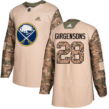 Adidas Sabres 28 Zemgus Girgensons Camo Authentic 2017 Veterans Day Stitched Nhl Jersey