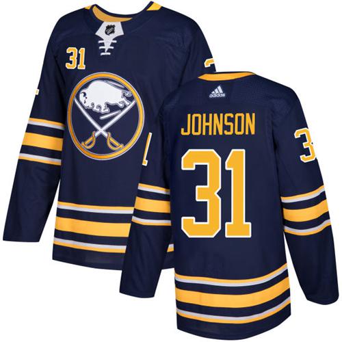 Adidas Sabres 31 Chad Johnson Navy Blue Home Authentic Stitched Nhl Jersey