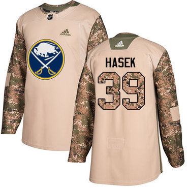 Adidas Sabres 39 Dominik Hasek Camo Authentic 2017 Veterans Day Stitched Nhl Jersey