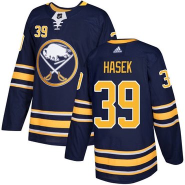 Adidas Sabres 39 Dominik Hasek Navy Blue Home Authentic Stitched Nhl Jersey