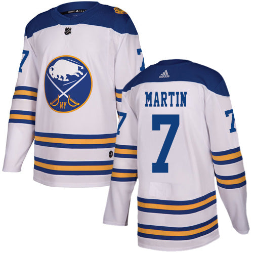 Adidas Sabres 7 Rick Martin White Authentic 2018 Winter Classic Stitched Nhl Jersey