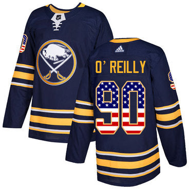 Adidas Sabres 90 Ryan Oreilly Navy Blue Home Authentic Usa Flag Stitched Nhl Jersey