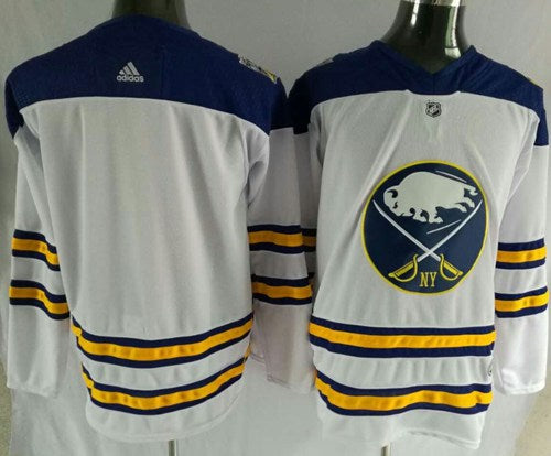 Adidas Sabres Blank White Road Authentic Stitched Nhl Jersey