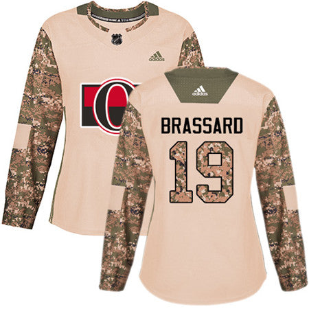 Adidas Senators 19 Derick Brassard Camo Authentic 2017 Veterans Day Womens Stitched Nhl Jersey