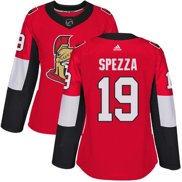 Adidas Senators 19 Jason Spezza Red Home Authentic Womens Stitched Nhl Jersey