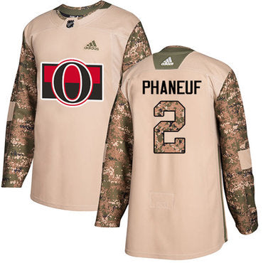 Adidas Senators 2 Dion Phaneuf Camo Authentic 2017 Veterans Day Stitched Nhl Jersey
