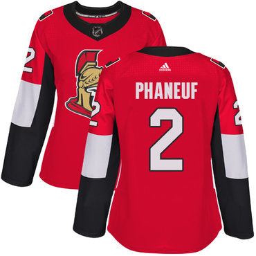 Adidas Senators 2 Dion Phaneuf Red Home Authentic Womens Stitched Nhl Jersey