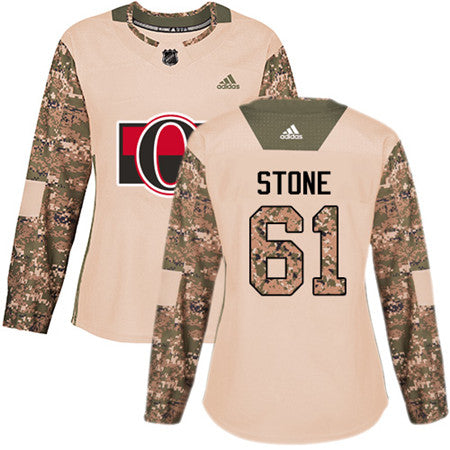 Adidas Senators 61 Mark Stone Camo Authentic 2017 Veterans Day Womens Stitched Nhl Jersey
