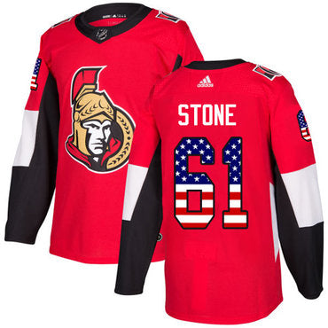 Adidas Senators 61 Mark Stone Red Home Authentic Usa Flag Stitched Nhl Jersey