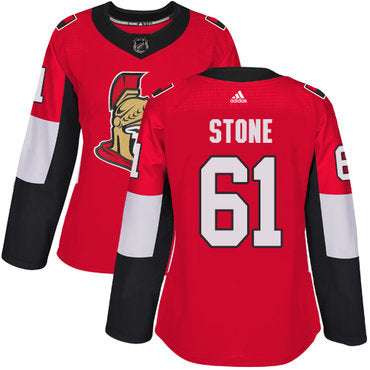 Adidas Senators 61 Mark Stone Red Home Authentic Womens Stitched Nhl Jersey