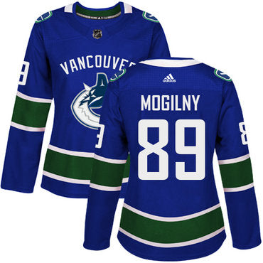 Adidas Vancouver Canucks 89 Alexander Mogilny Blue Home Authentic Womens Stitched Nhl Jersey
